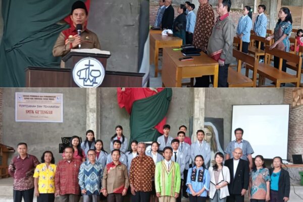 Kasi Bimas Kristen Kemenag Tana Toraja Hadiri dan Beri Sambutan pada Penamatan Siswa SMTK Ge’tengan