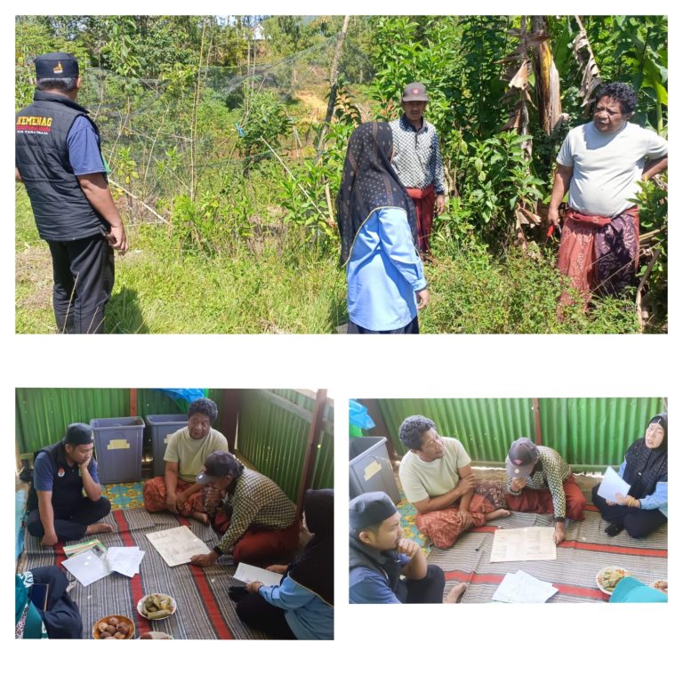 Penyelenggara Zakat Dan Wakaf Bersama Kepala lembang Pali dengan Nasir MelaksanakanPeninjauan Lokasi Tanah Wakaf Masjid Amal Bakti Pali Dalam penyesuaian titik Lokasi secara fisik